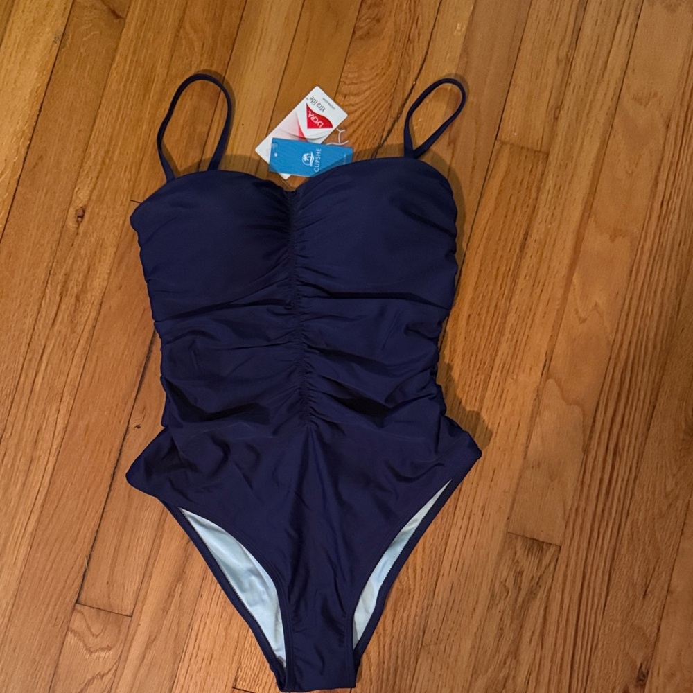 Cupshe Navy Swimsuit with Adjustable Straps